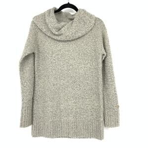 Columbia Pullover Cowl Neck Sweater Womens Size Small Marled Gray Wool Blend